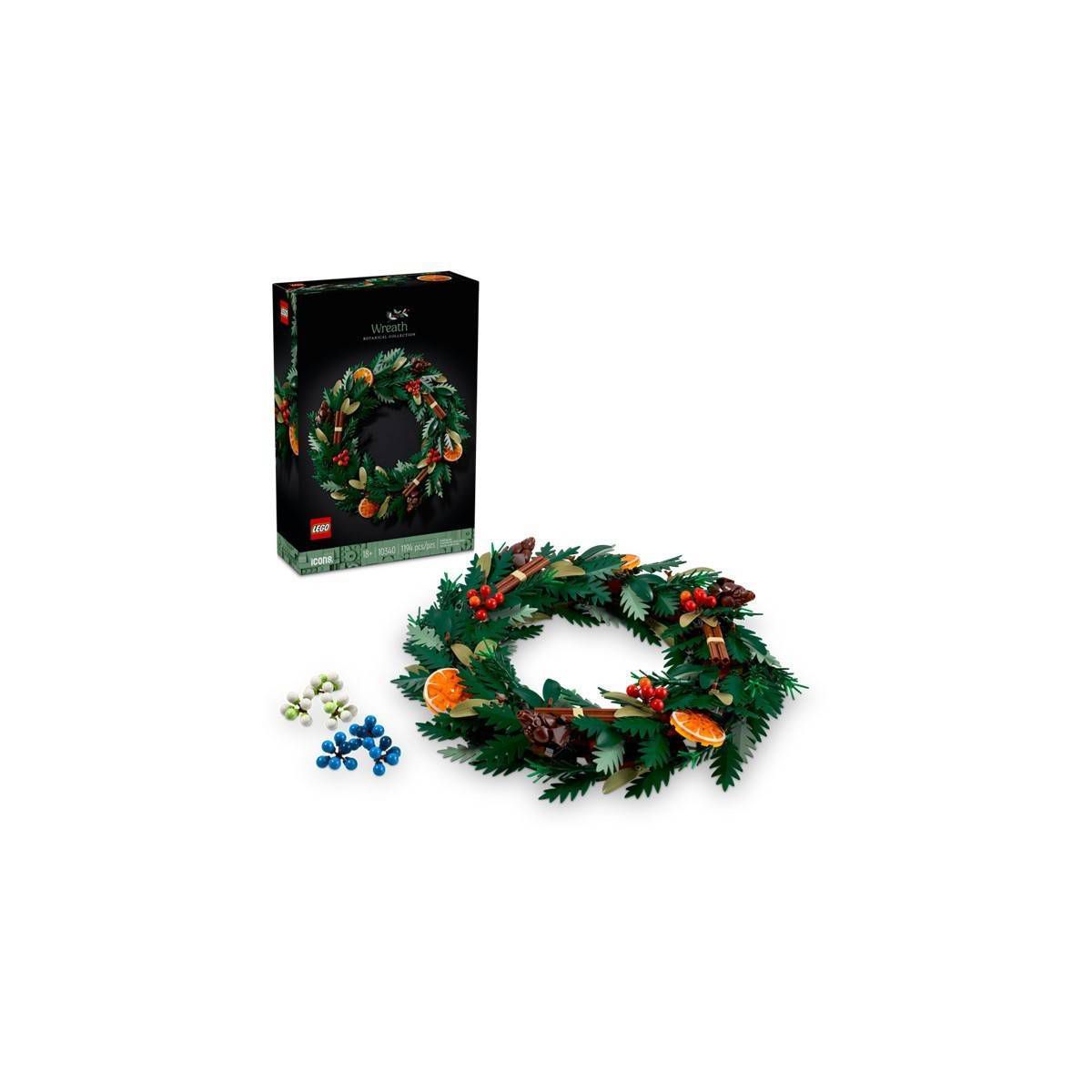 LEGO Icons Wreath-Making Kit and Holiday Garland 10340
