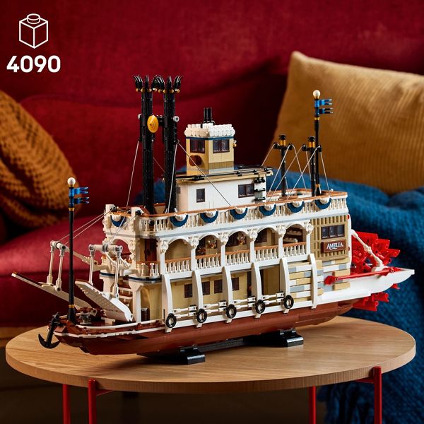 LEGO Ideas River Steamboat Building Set for Adults 21356