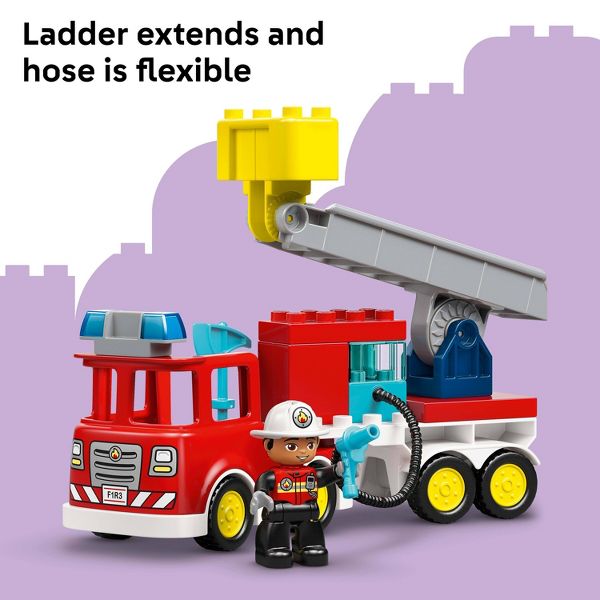 LEGO DUPLO Town Fire Truck with Hose and Firefighter 10473