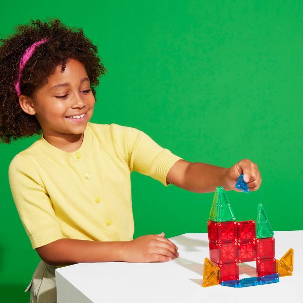 MAGNA-TILES microMAGS Travel Set: Educational Magnetic Building Toys for Math and Creative Thinking, 26 Pieces