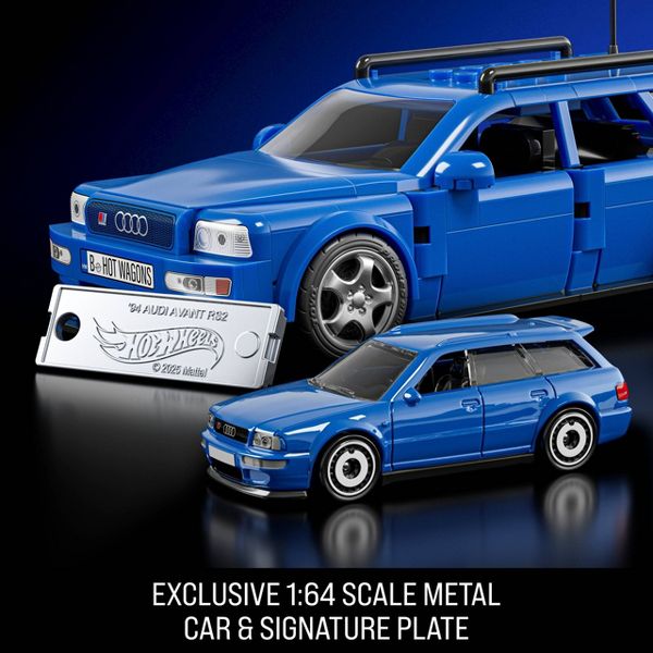 Mattel Brick Shop Hot Wheels '94 Audi Avant RS2 Building Toy Kit 253pc, for Collectors