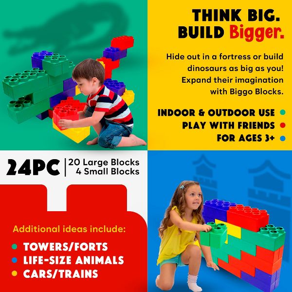 Jumbo Building Biggo Blocks 24 PC - Beginner Set