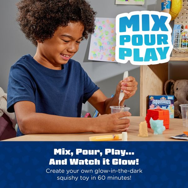 Elmer's 2ct Squishies Glow in the Dark Mystery Characters