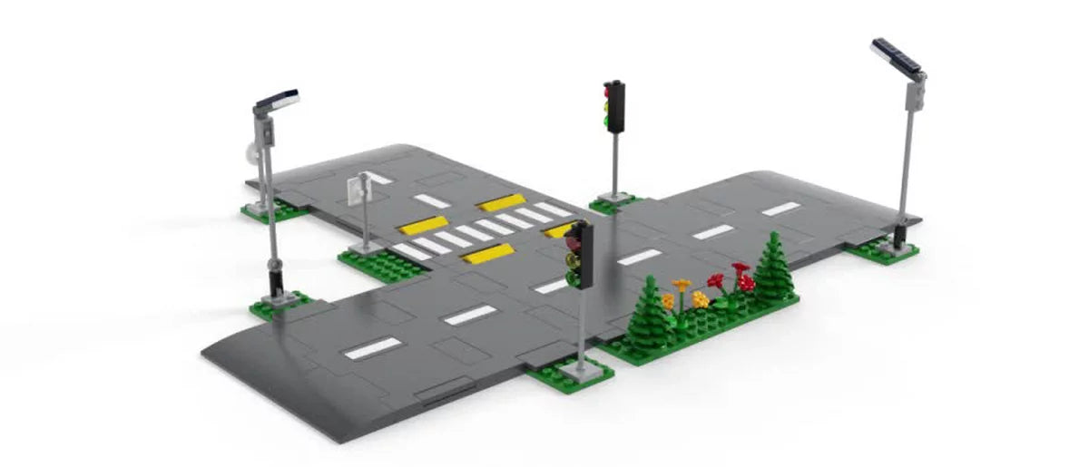 LEGO City Road Plates Building Set with Traffic Lights 60304