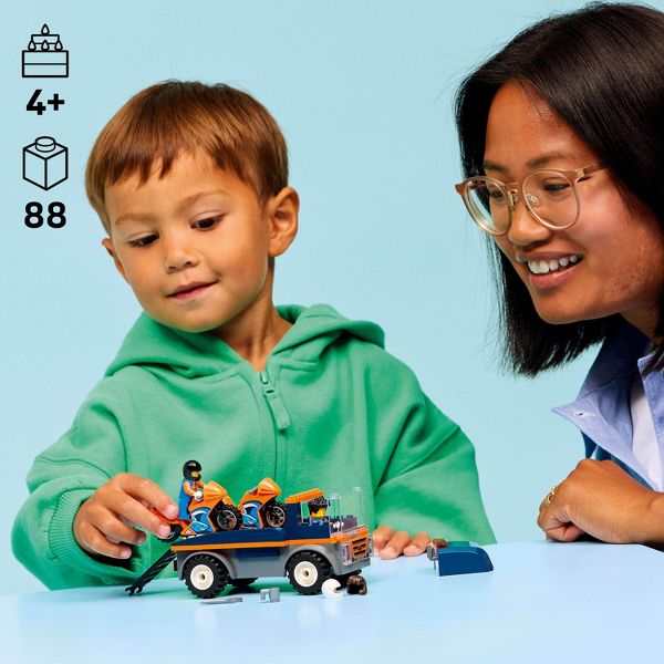 LEGO City Motorcycle Transporter Toy for Kids 60491