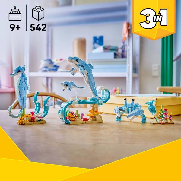 LEGO Creator 3 in 1 Sea Animals: Beautiful Dolphins 31385