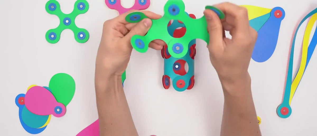 Clixo Creator Pack: Flexible Magnetic Building Toy Colorful 40pc for Ages 4+