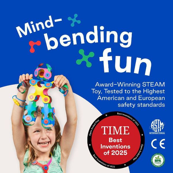 Clixo Dino Discovery Magnetic Set: 22 Flexible Piece STEM Building Set for Kids Ages 6+