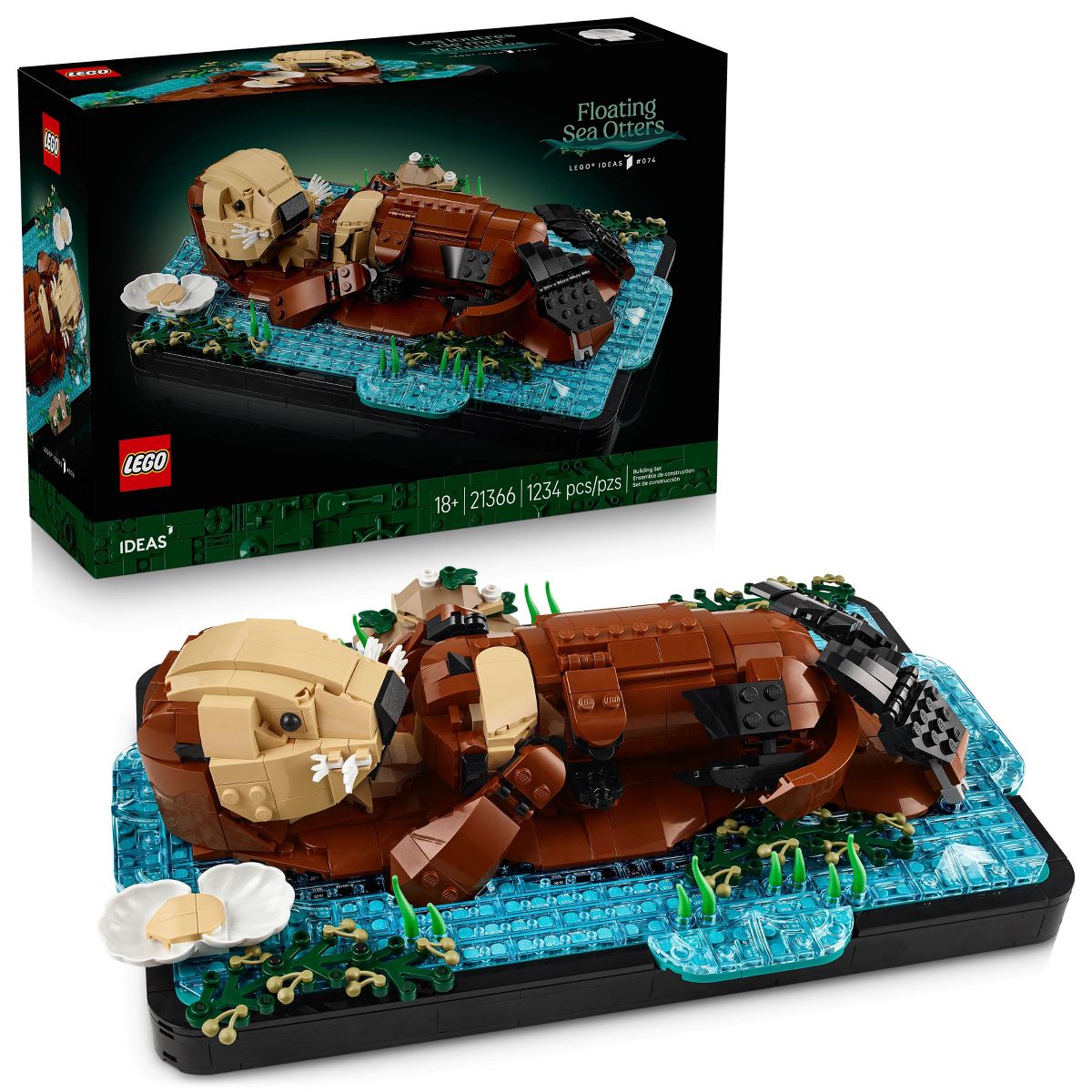 LEGO Ideas Floating Sea Otters Building Sets for Adults 21366