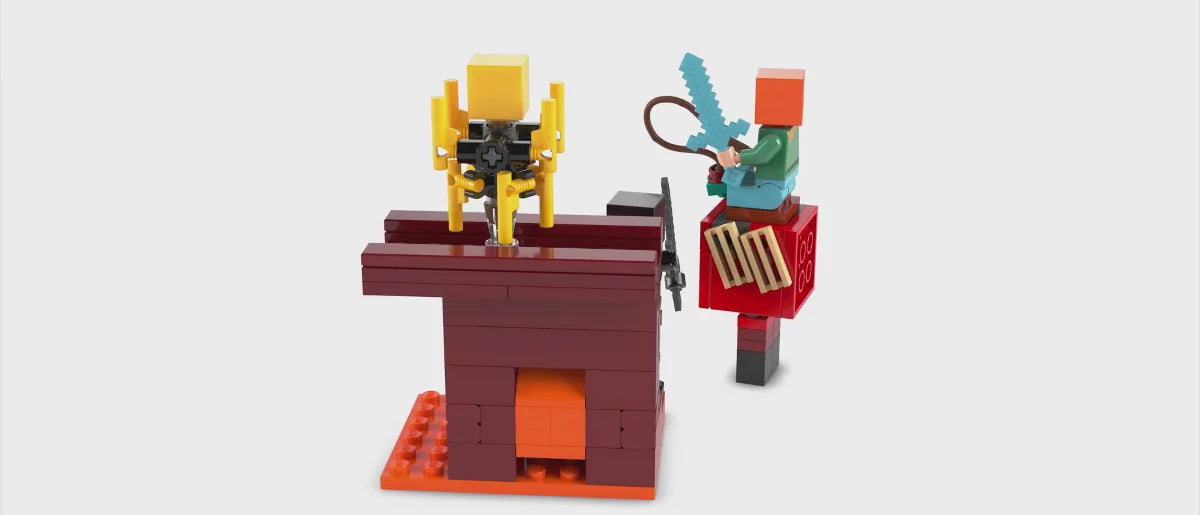 LEGO Minecraft The Nether Lava Battle Toy Figures and Building Playset 21266