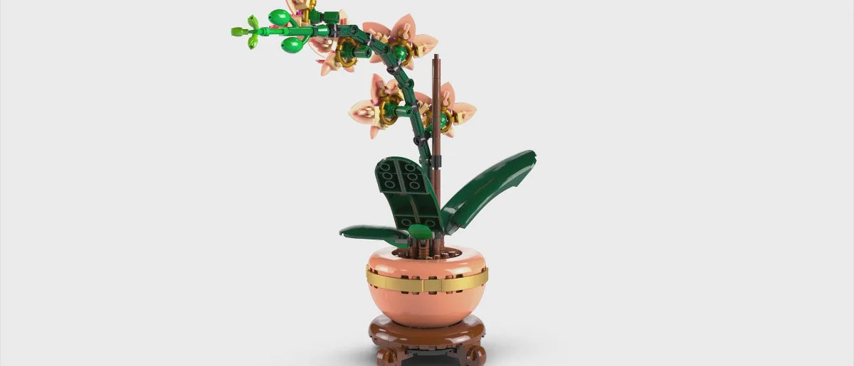 LEGO Botanicals Mini Orchid Building Set for Adults, Decor for Home or Office 10343