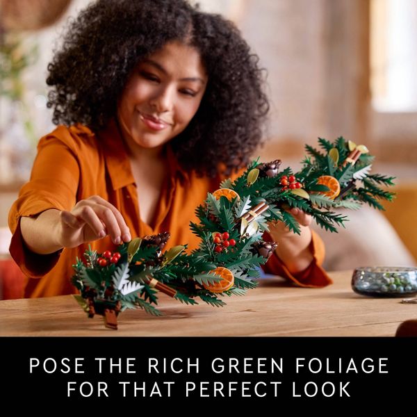 LEGO Icons Wreath-Making Kit and Holiday Garland 10340