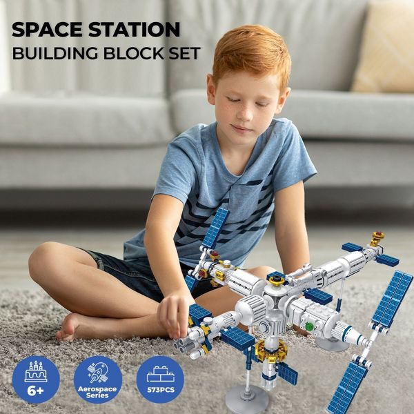 Contixo BK07 Space Station STEM Building Block Set, 12-in-1 Aerospace Exploration Kit, 573 PCS Creative Learning Construction Toy for Kids Ages 6-12