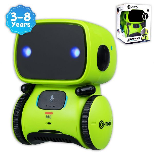 Contixo R1 Kids Robot Toy, Interactive Voice Control Dancing Singing Touch Sensor Smart gift For Ages 3-8, Blue