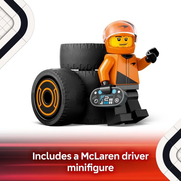 LEGO City F1 Driver with McLaren Race Car Model Racing Playset 60442