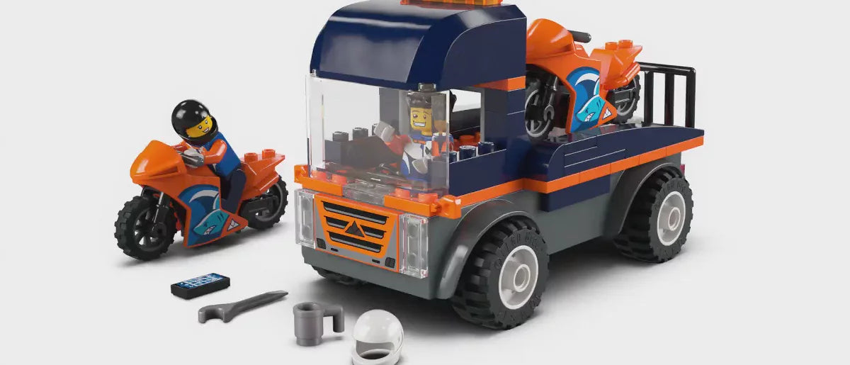 LEGO City Motorcycle Transporter Toy for Kids 60491