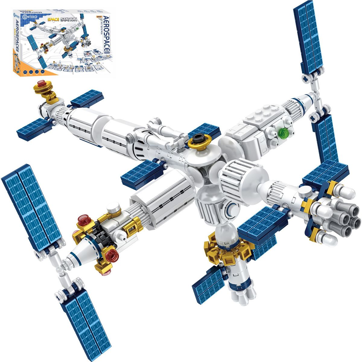 Contixo BK07 Space Station STEM Building Block Set, 12-in-1 Aerospace Exploration Kit, 573 PCS Creative Learning Construction Toy for Kids Ages 6-12