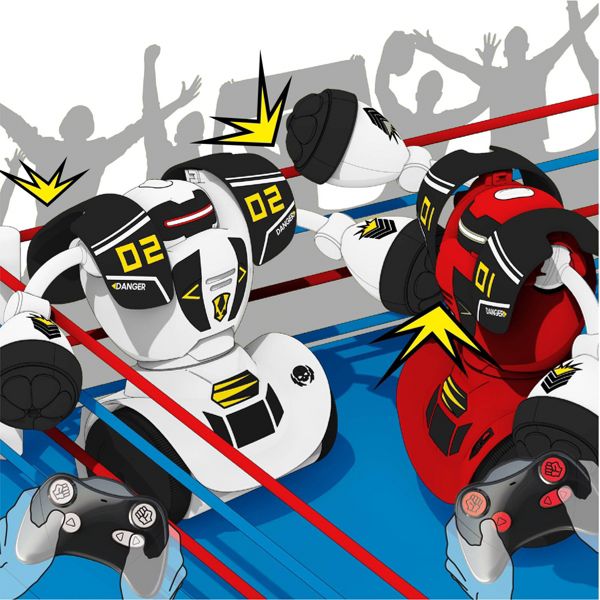 Sharper Image Remote Control (RC) Robot Fighting Set Multiplayer: Toys with Sound Effects & Infrared Control