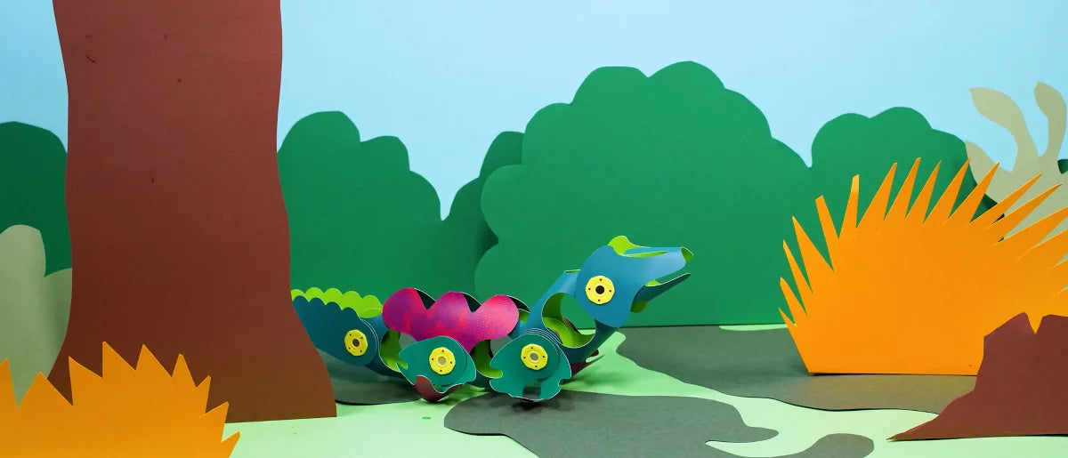 Clixo Dino Discovery Magnetic Set: 22 Flexible Piece STEM Building Set for Kids Ages 6+