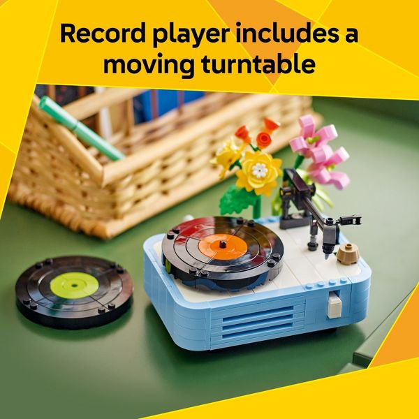 LEGO Creator 3 in 1 Record Player with Flowers, 3 Building Options, Record Player, Radio, or Microphone 31172