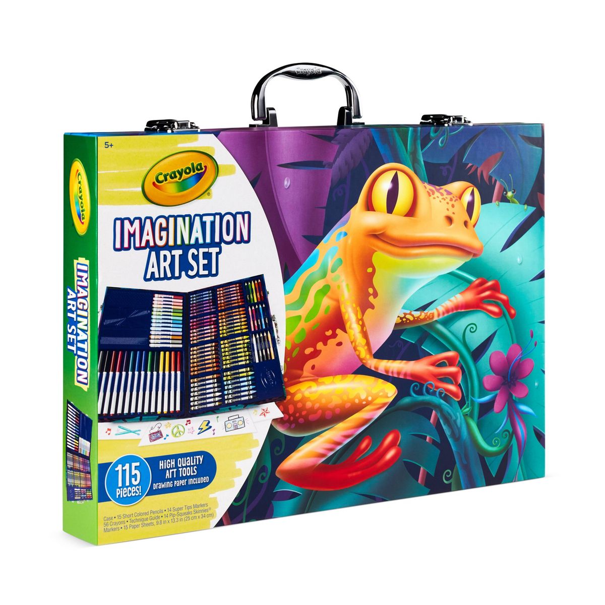 Crayola 115pc Imagination Art Set with Case: Drawing & Coloring Kit for Creative Thinking, Includes Crayons & More