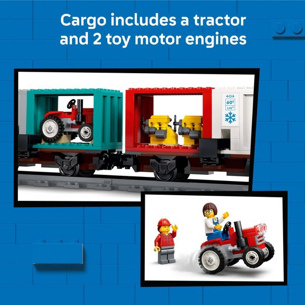 LEGO City Harbor Freight Train with Crane & Truck 60509