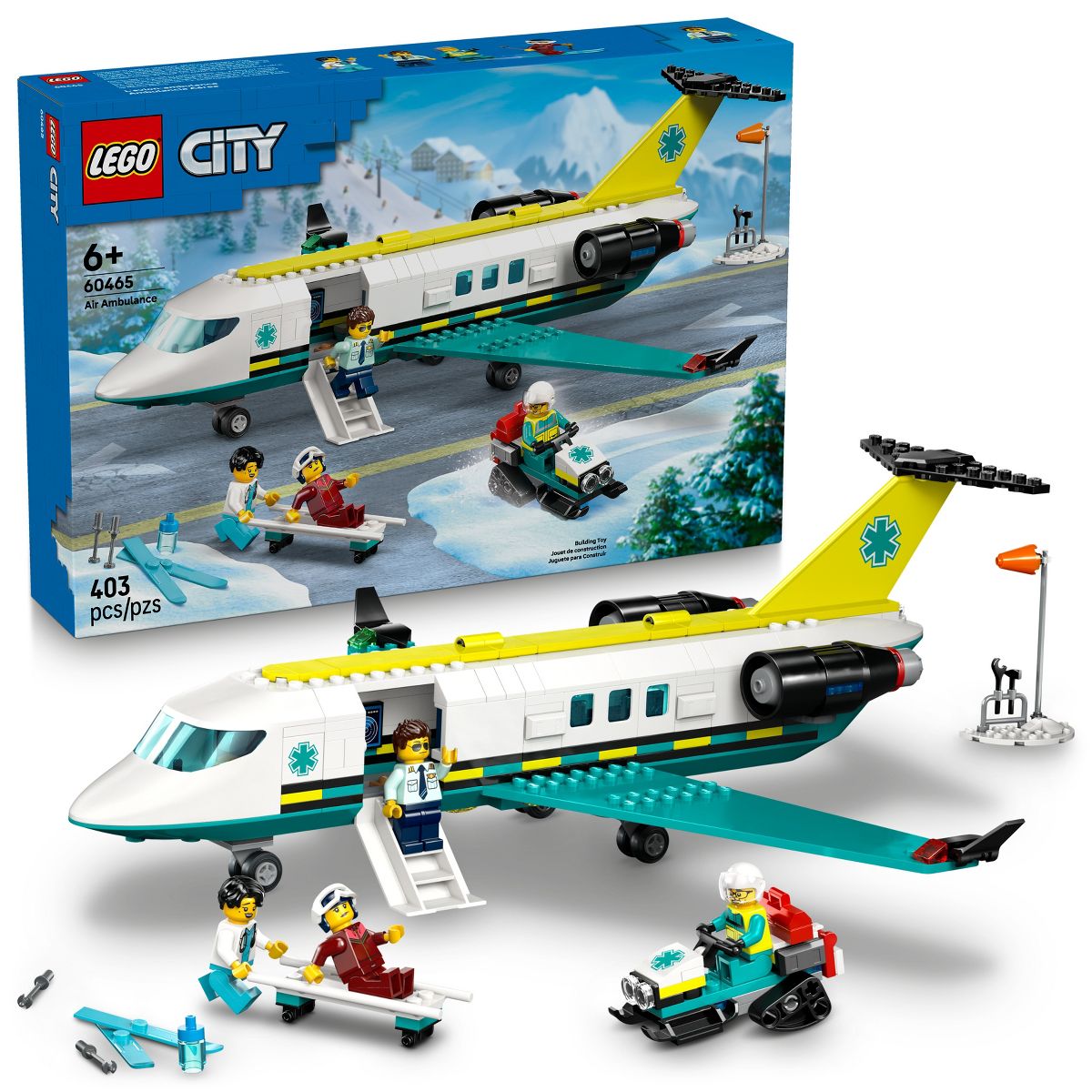 LEGO City Emergency Air Ambulance Airplane Toy 60465