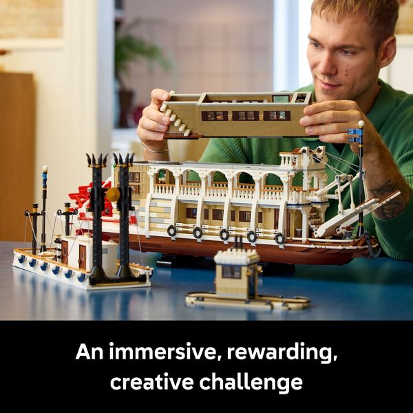 LEGO Ideas River Steamboat Building Set for Adults 21356