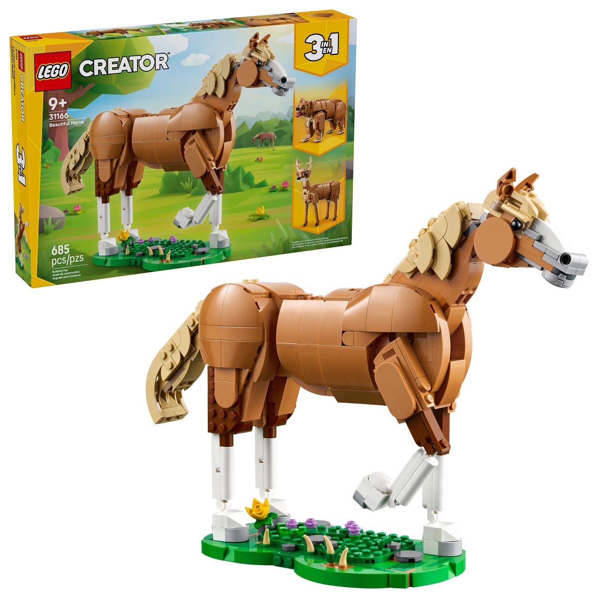 LEGO Creator 3 in 1 Beautiful Horse Building Toy 31166
