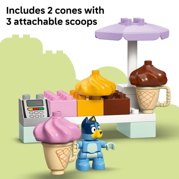 LEGO DUPLO Bluey Ice Cream Trip with Bluey Building Set 10458