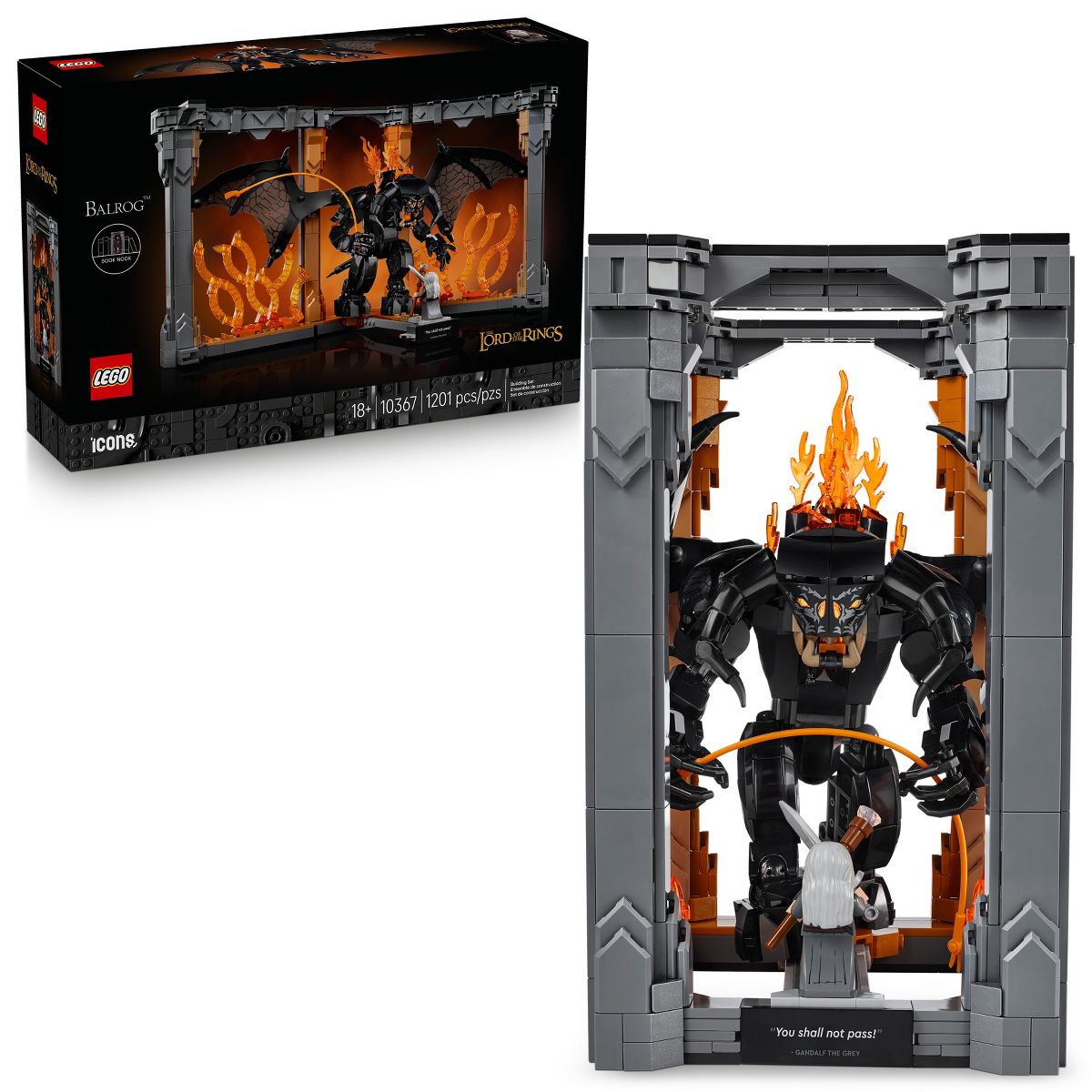 LEGO Icons The Lord of the Rings: Balrog Book Nook 10367