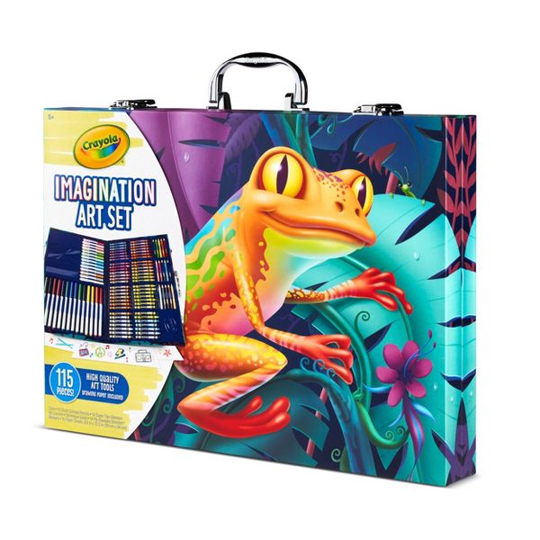 Crayola 115pc Imagination Art Set with Case: Drawing & Coloring Kit for Creative Thinking, Includes Crayons & More