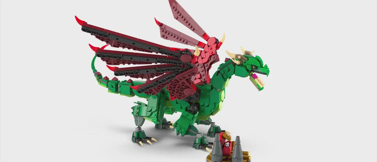 LEGO Creator 3 in 1 Medieval Dragon Building Toy with 3 Options Sea Serpent or Phoenix 31161