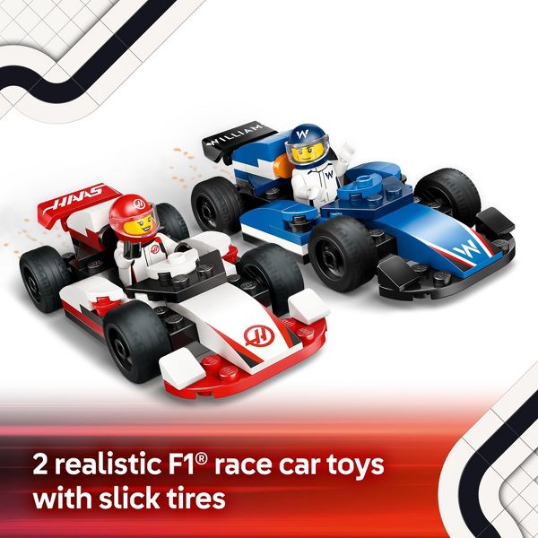 LEGO City F1 Williams Racing & Haas F1 Race Cars Preschool Toy 60464