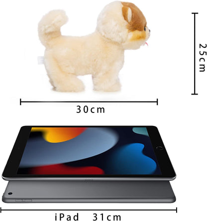 Interactive Plush Pomeranian Dog Toy with Nodding, Barking and Wagging Tail