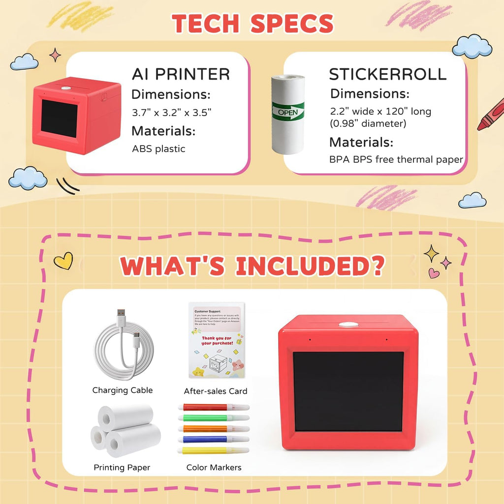 AI Voice Sticker Printer for Kids