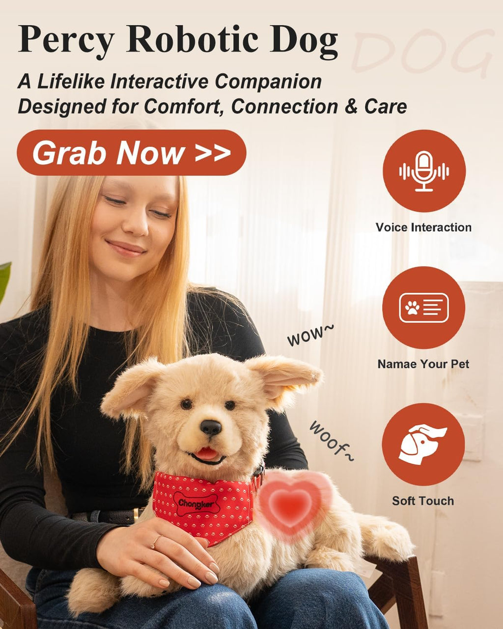 Companion Robot Dog Plush Toy