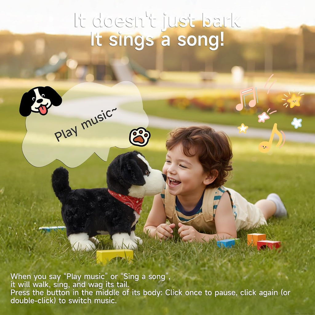 Interactive Plush Dog Toy