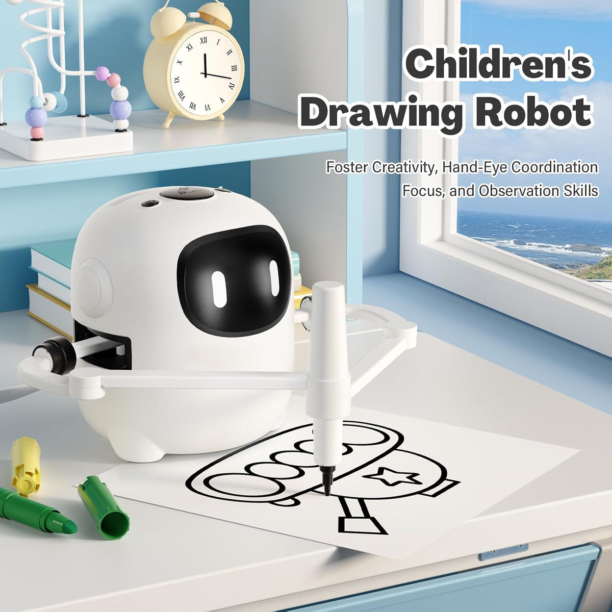 Interactive Drawing Robot with 150 Drawing Cards