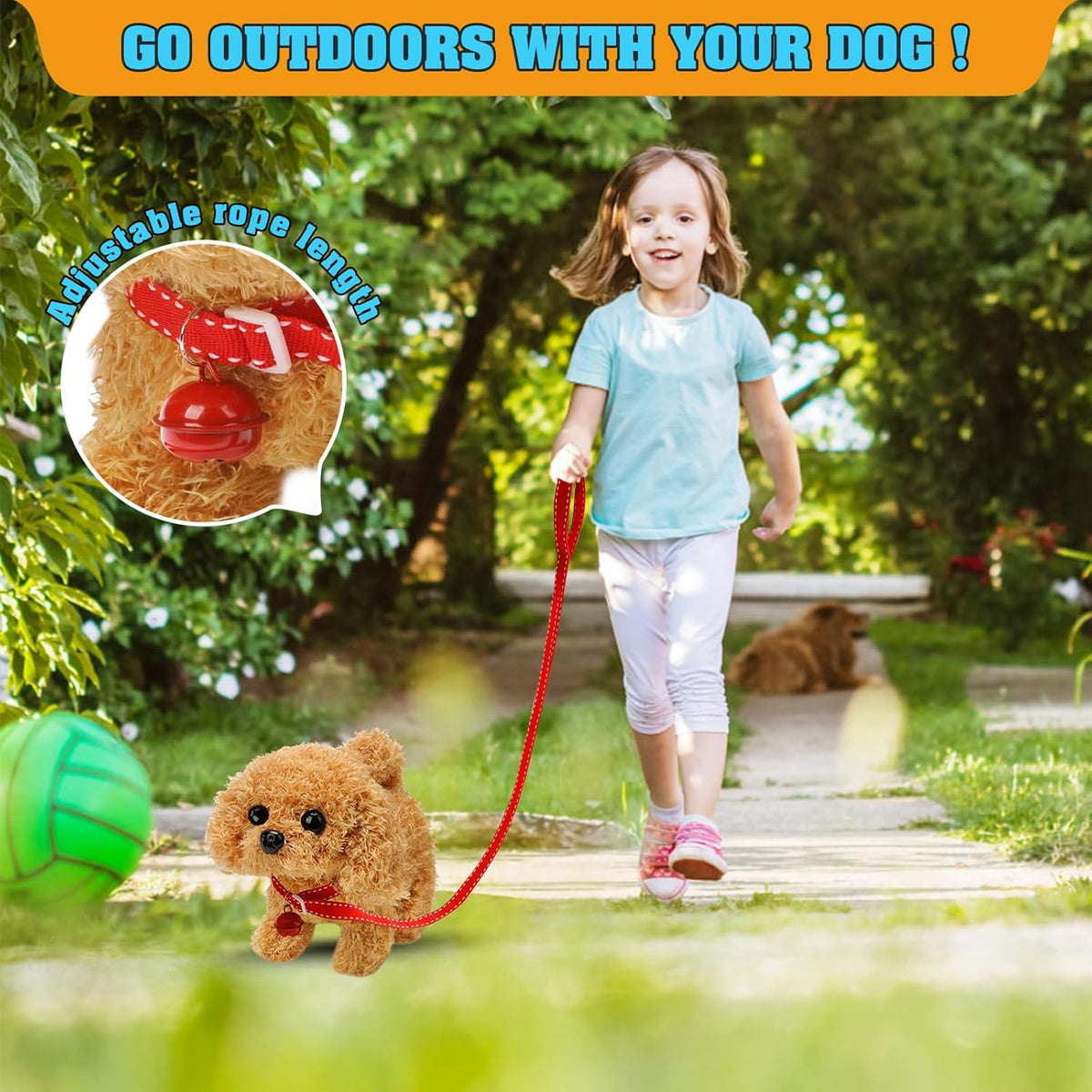 Interactive Plush Puppy Toy with Walking and Barking Actions