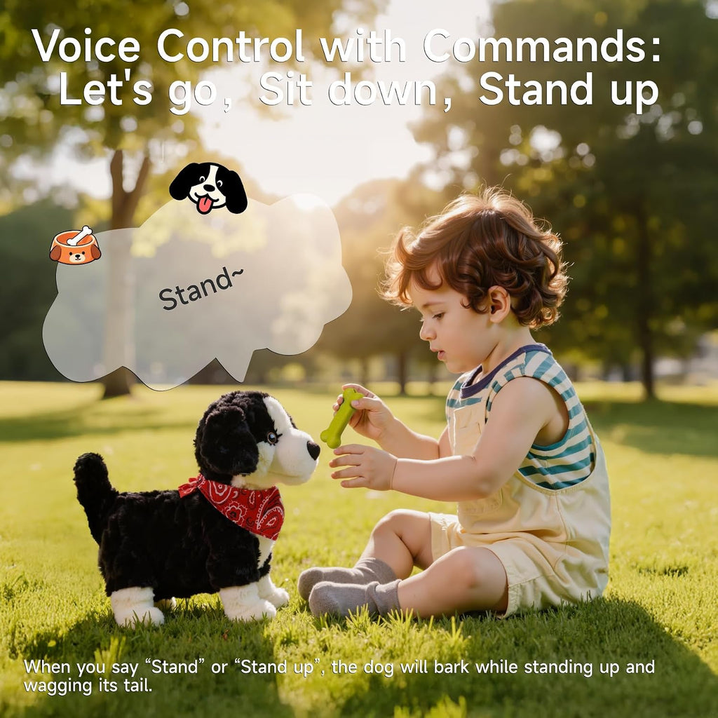 Interactive Plush Dog Toy