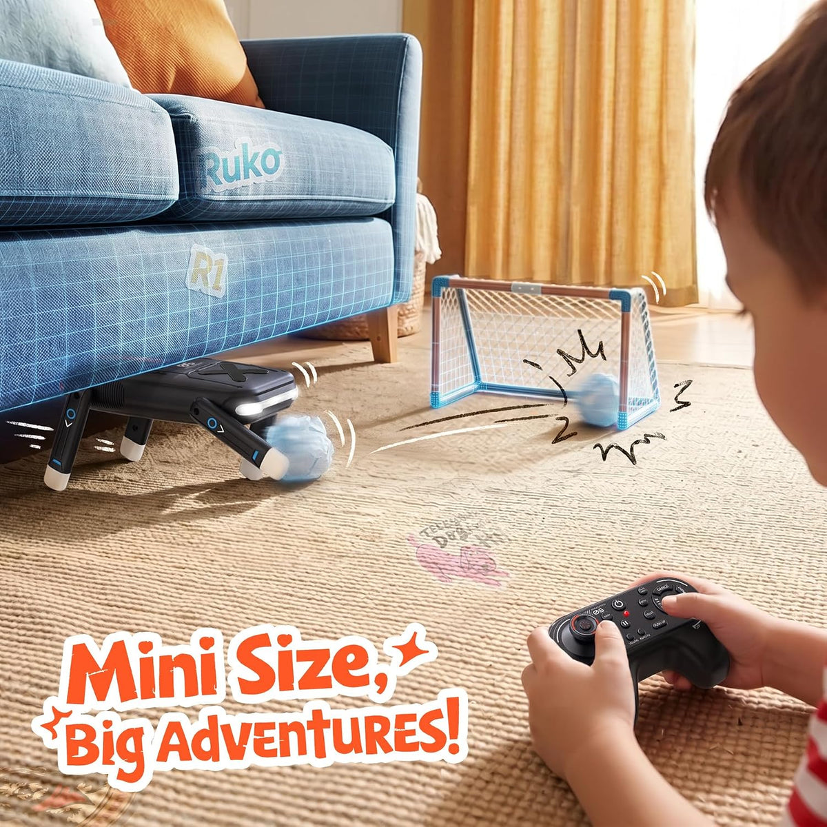 Mini Robot Dog Toy with 4-Way Stunt Flip and Self-Righting