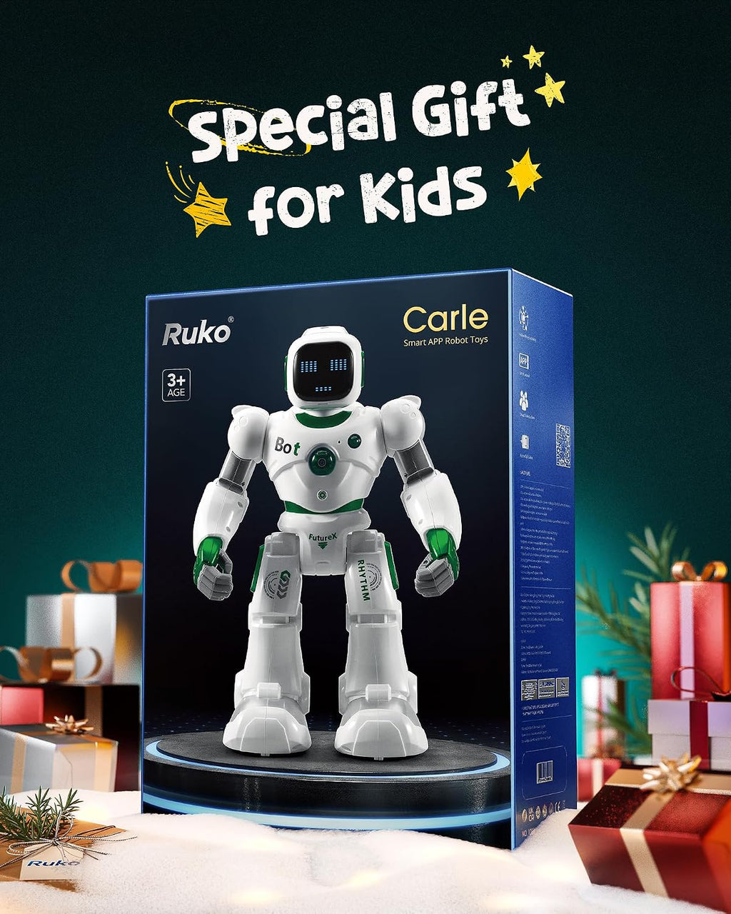 Large Green Remote-Control Robot Toy for Kids