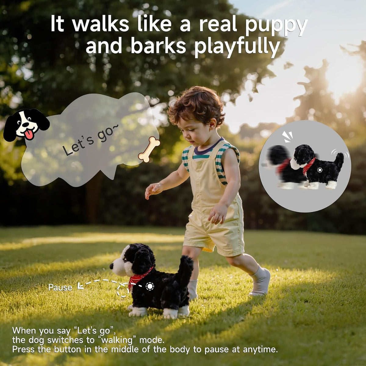 Interactive Plush Dog Toy