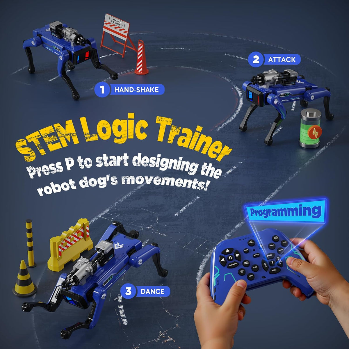 Interactive STEM Robot Dog with Voice and Remote Control