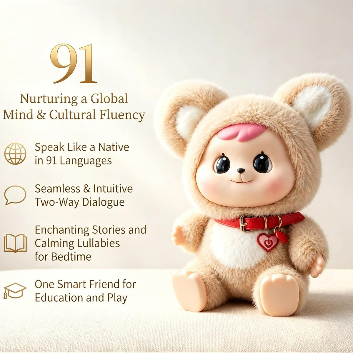 AI Interactive Plush Bear
