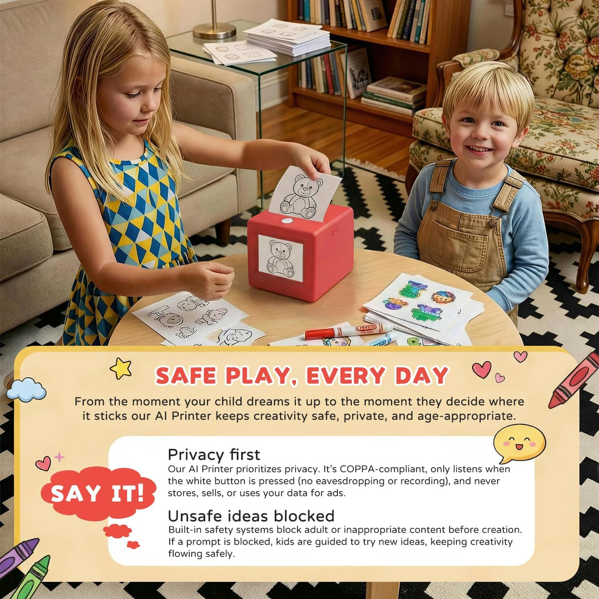 AI Voice Sticker Printer for Kids