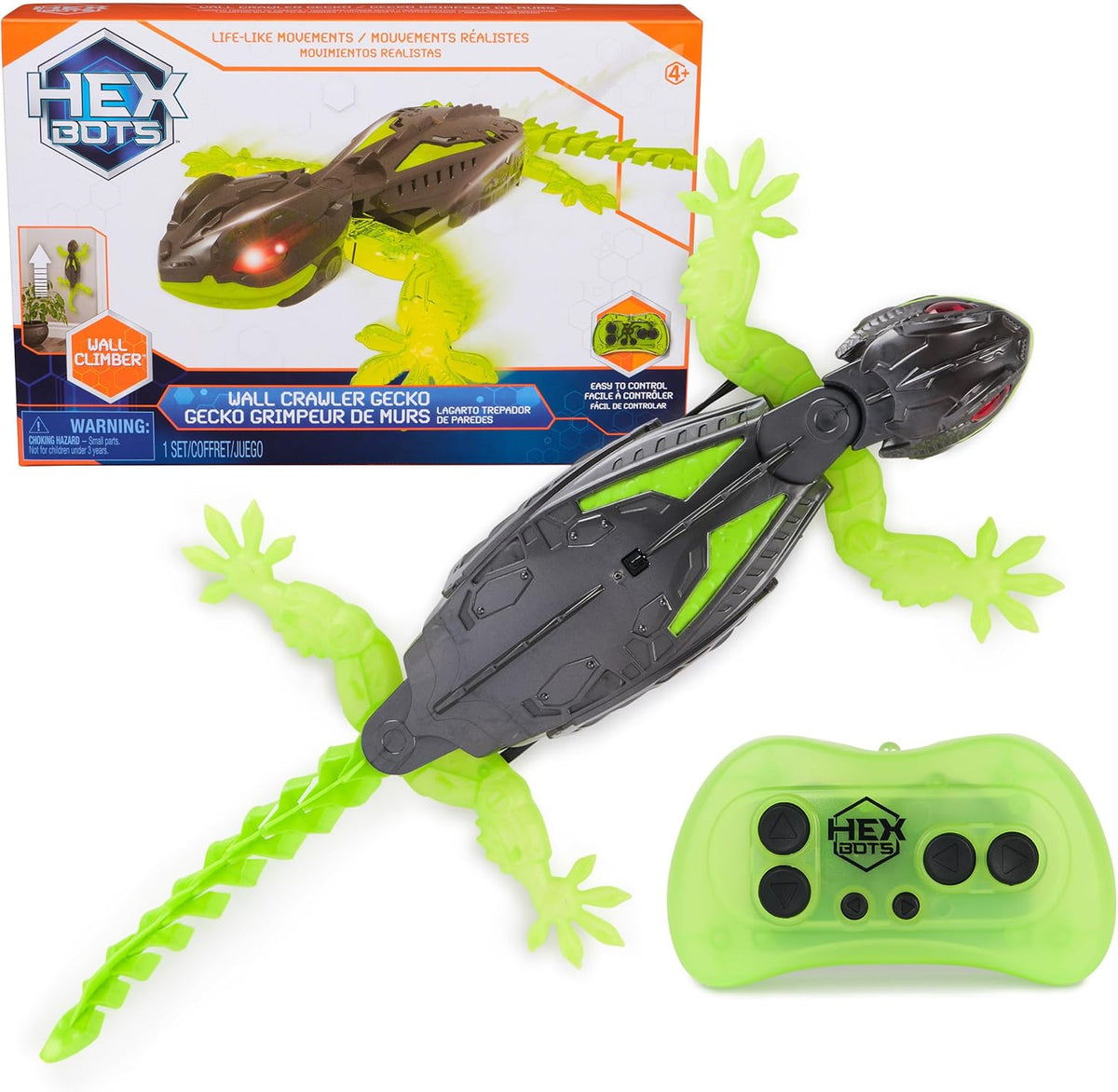 Rechargeable Remote-Control Wall-Crawling Gecko Toy