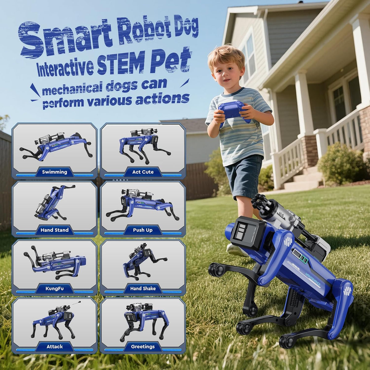 Interactive STEM Robot Dog with Voice and Remote Control