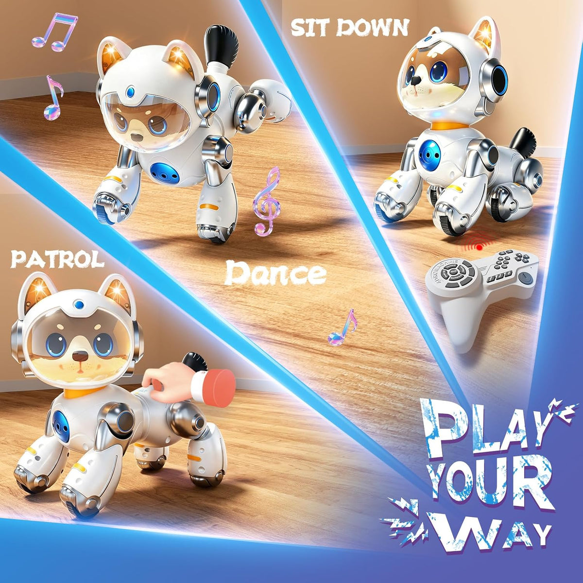 Remote-Controlled Robot Dog Toy with Batteries